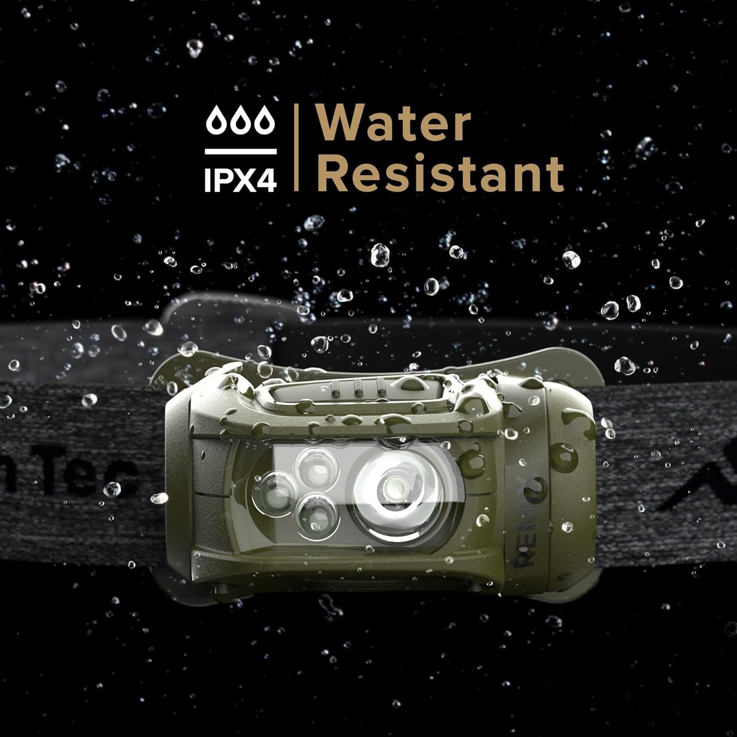 Adjustable LED Headlamp with 450 Lumens & Water Resistance - Ideal for Safety