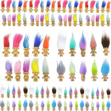 Load image into Gallery viewer, Colorful Mini Troll Dolls Collection - 100pcs PVC Cake Toppers &amp; Party Favors