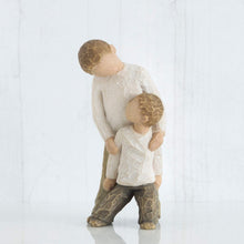Load image into Gallery viewer, Sentimental Hand-Carved Brothers Figure - Capturing Moments of Togetherness