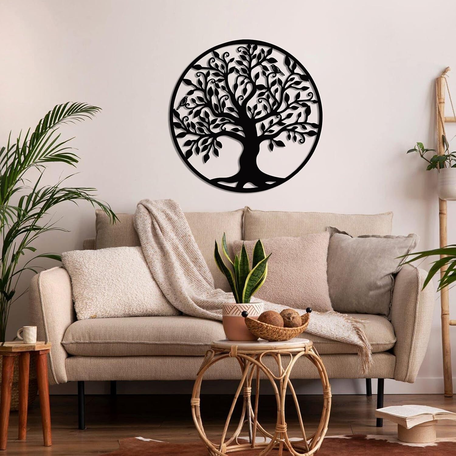 Sophisticated Tree of Life Metal Wall Art - Hanging Decor for Indoor/Outdoor