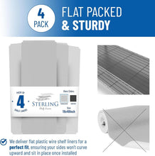 Load image into Gallery viewer, 4-Pack Clear Plastic Shelf Liners 18 x 48 - Elegant Protection for Wire Shelving