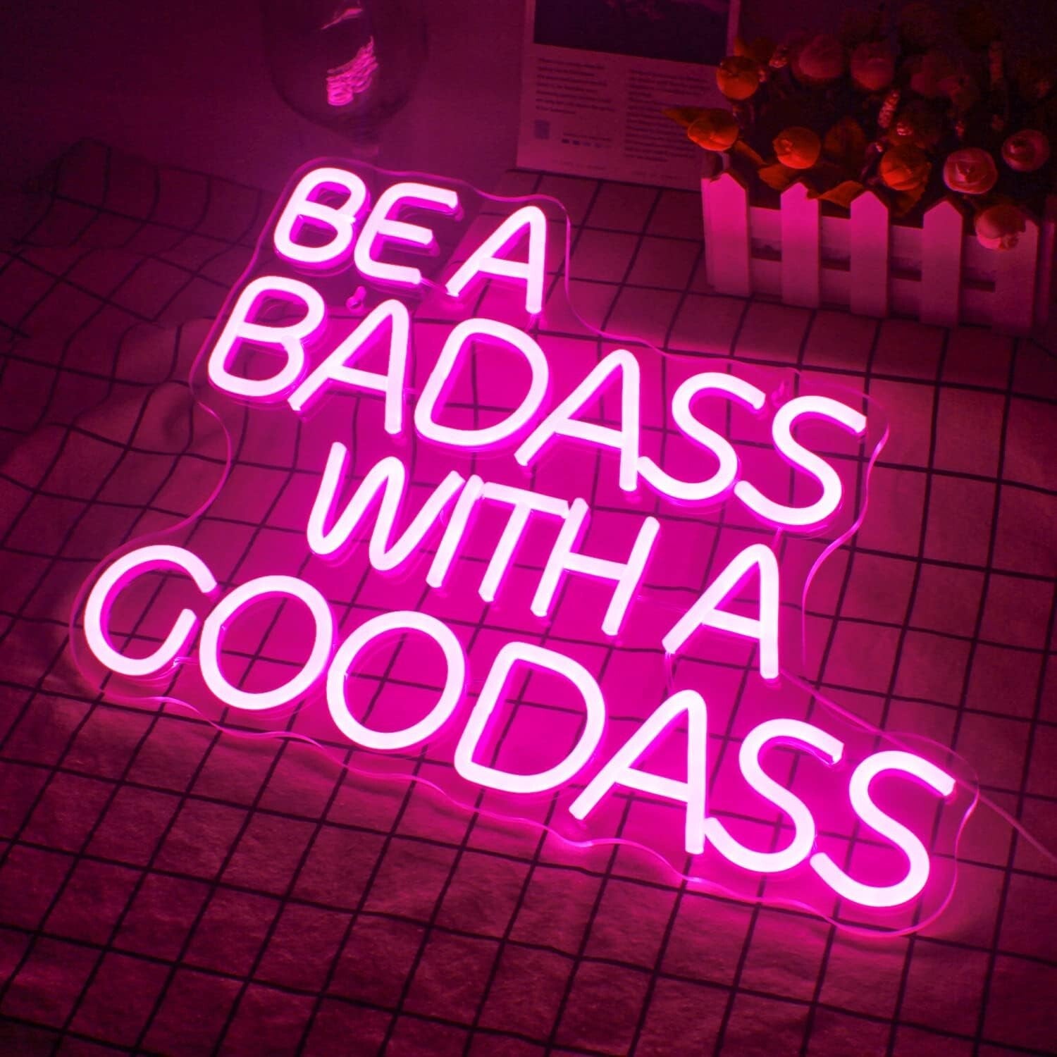 Durable and Stylish Rectangular Neon Sign: Fun Quote Neon Light for Parties