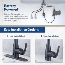 Load image into Gallery viewer, Modern Touchless Kitchen Faucet in Brushed Nickel with Retractable Hose Feature