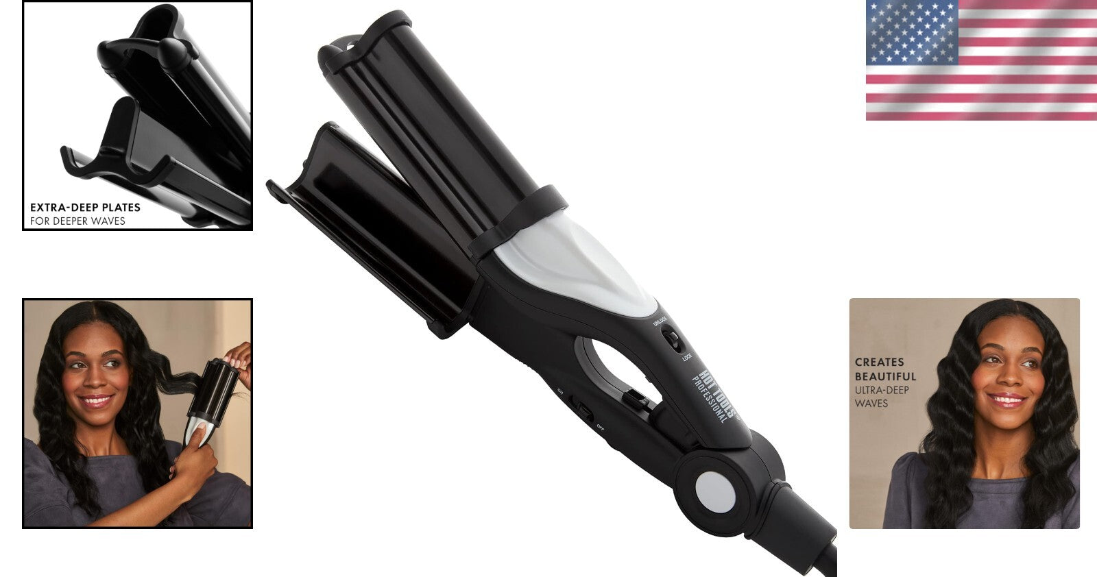 Frizz Control Deep Waver with Tangle-Free Cord & 430°F Heat Capability