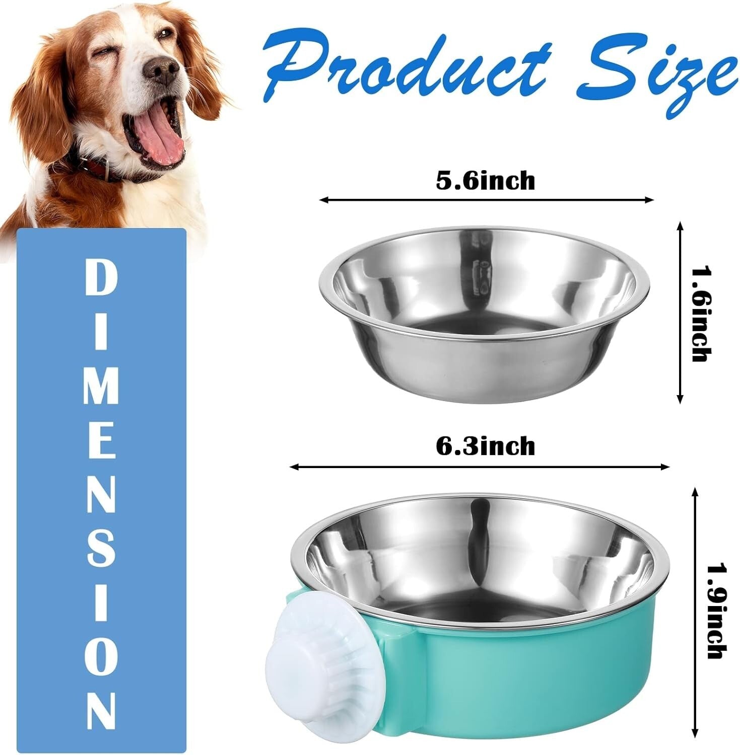 Practical 12 Piece Hanging Pet Bowls - Ideal for Dogs, Cats, and Small Pets