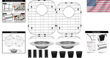 Load image into Gallery viewer, Multifunctional Stainless Steel Sink Rack Set - Draining Grids for Double Sinks