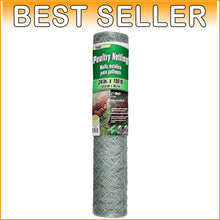 Load image into Gallery viewer, Long-Lasting Galvanized Steel 24" x 150' Chicken Wire for Poultry &amp; Gardens