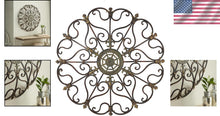 Load image into Gallery viewer, Antique-Inspired Metal Wall Decor - 29" Scroll Design for Living Rooms