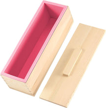 Load image into Gallery viewer, Reusable 42oz Pink Soap Molds Set with Wooden Lids - Ideal for Creative Crafts