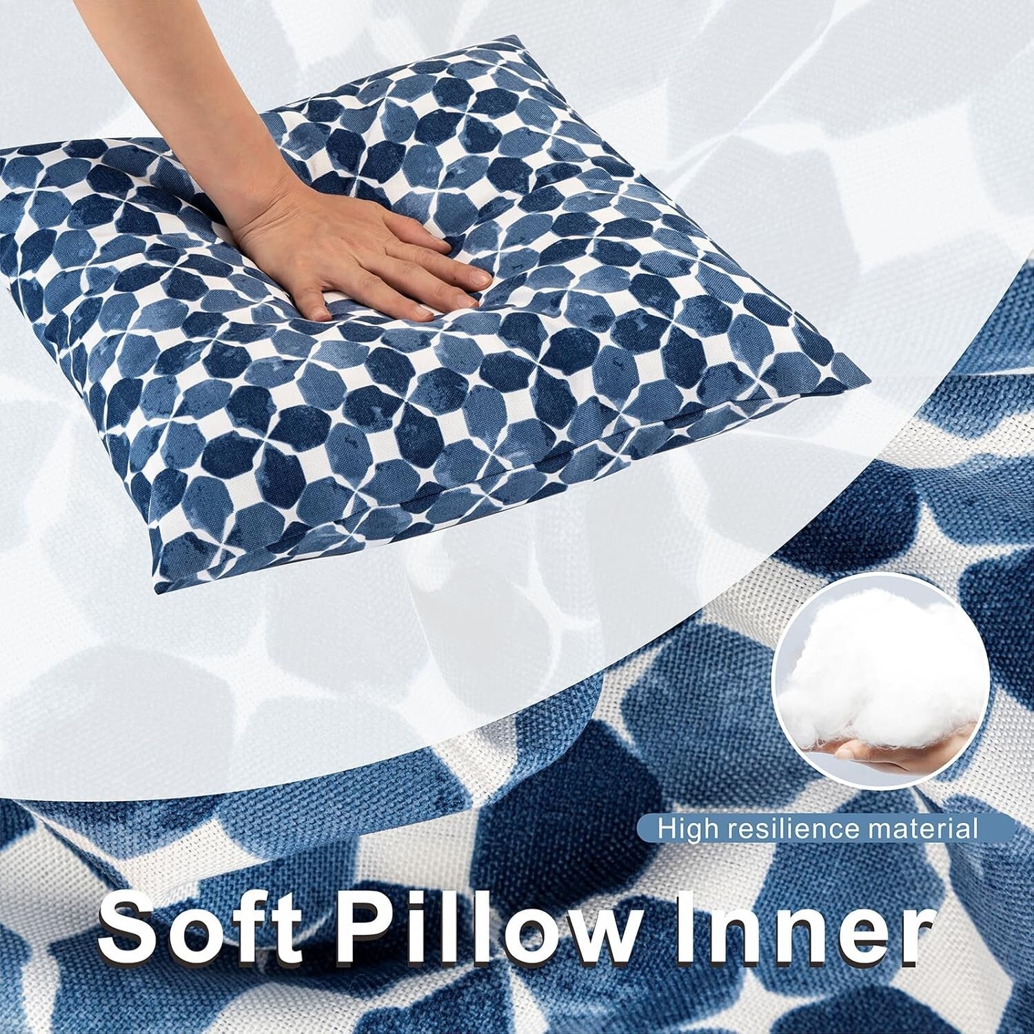 Durable Waterproof Outdoor Pillows 18x18 with Plush Inserts - Year-Round Comfort