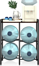 Load image into Gallery viewer, Space-Saving Rustic Water Jug Rack for 4 Bottles - Modern Kitchen Organizer
