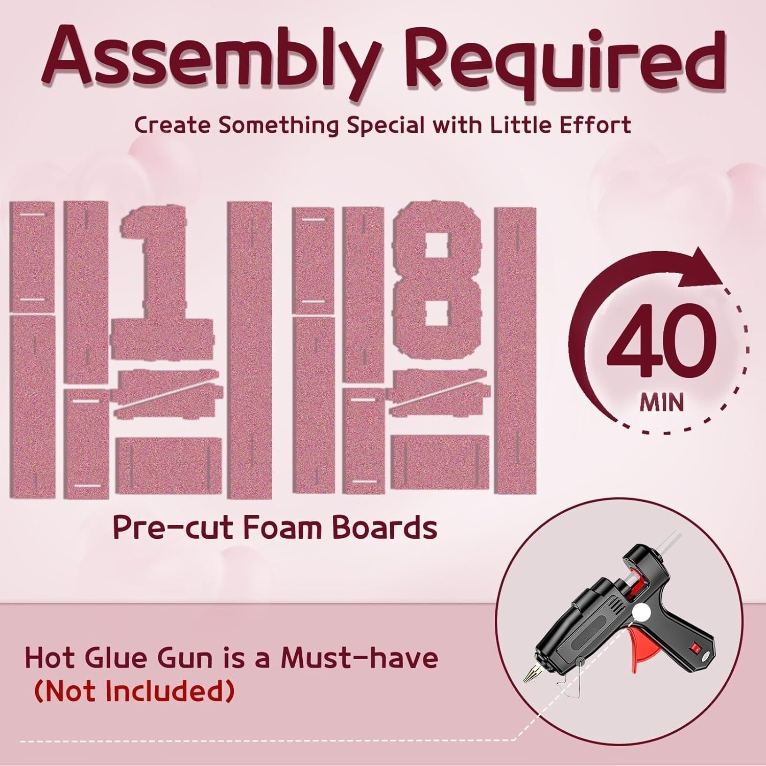 Illuminated Pink Number 18 - Mesmerizing Décor for Birthday & Anniversaries