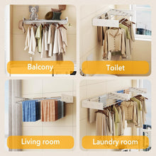 Load image into Gallery viewer, Space-Saving Foldable Laundry Drying Rack with 6 Aluminium Poles - 35.5 Inch