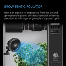 Load image into Gallery viewer, CLOUDRAY 6" Manual Swivel Fan - Ideal for Grow Tents with Tailored Airflow
