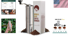 Load image into Gallery viewer, Precision Manual Coffee Grinder - Stainless Steel, 18 Settings for Perfect Brews