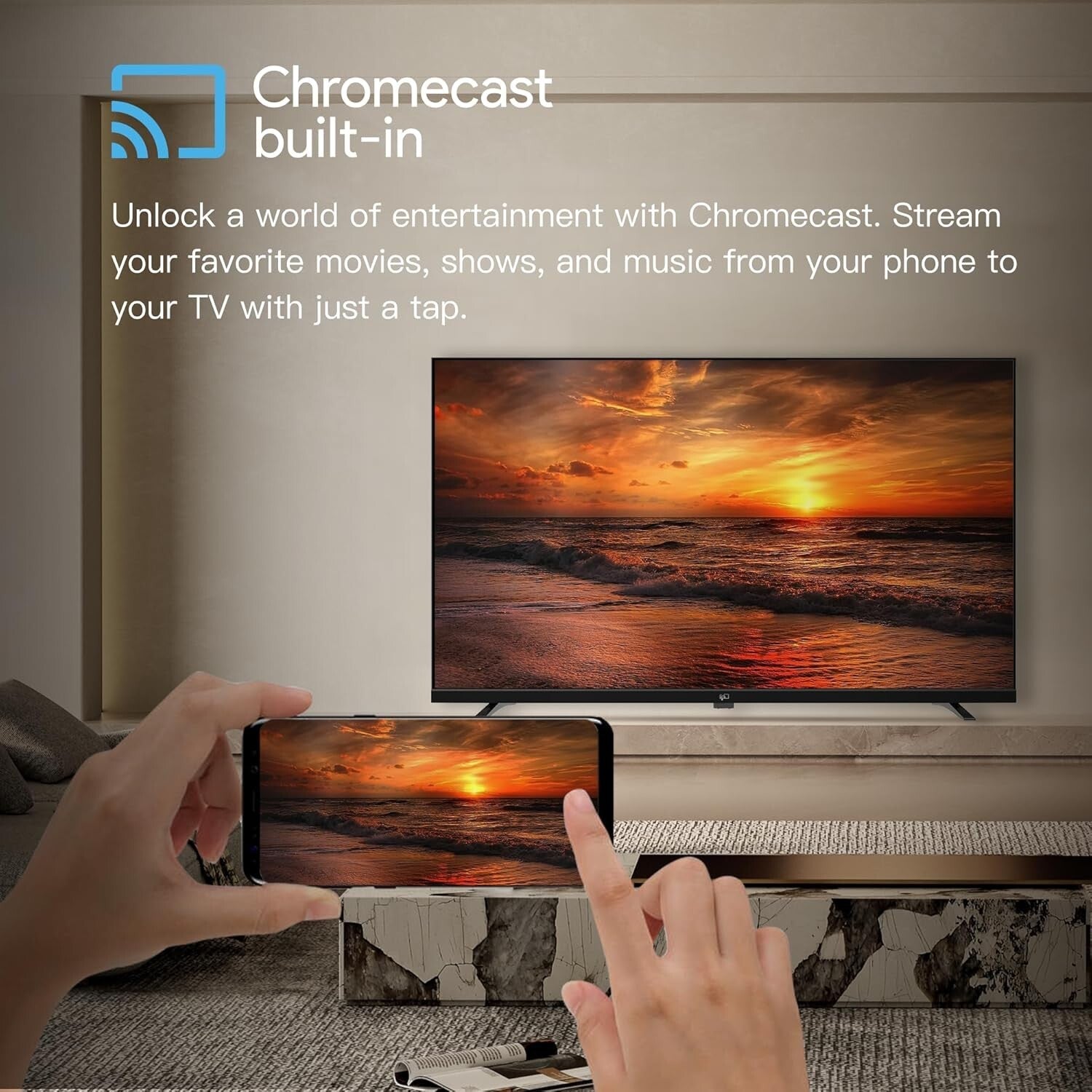 43-Inch LED Smart TV with Google Assistant & Chromecast - Immersive Viewing
