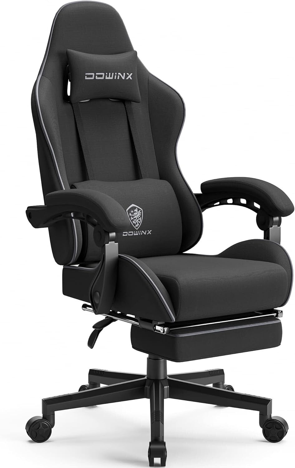 Adjustable Height Gaming Chair with Footrest & Recline - Perfect for Home Office