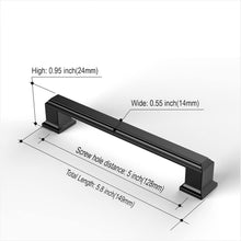 Load image into Gallery viewer, Stylish 5-Inch Hole Center Matte Black Kitchen Handles - Easy Installation