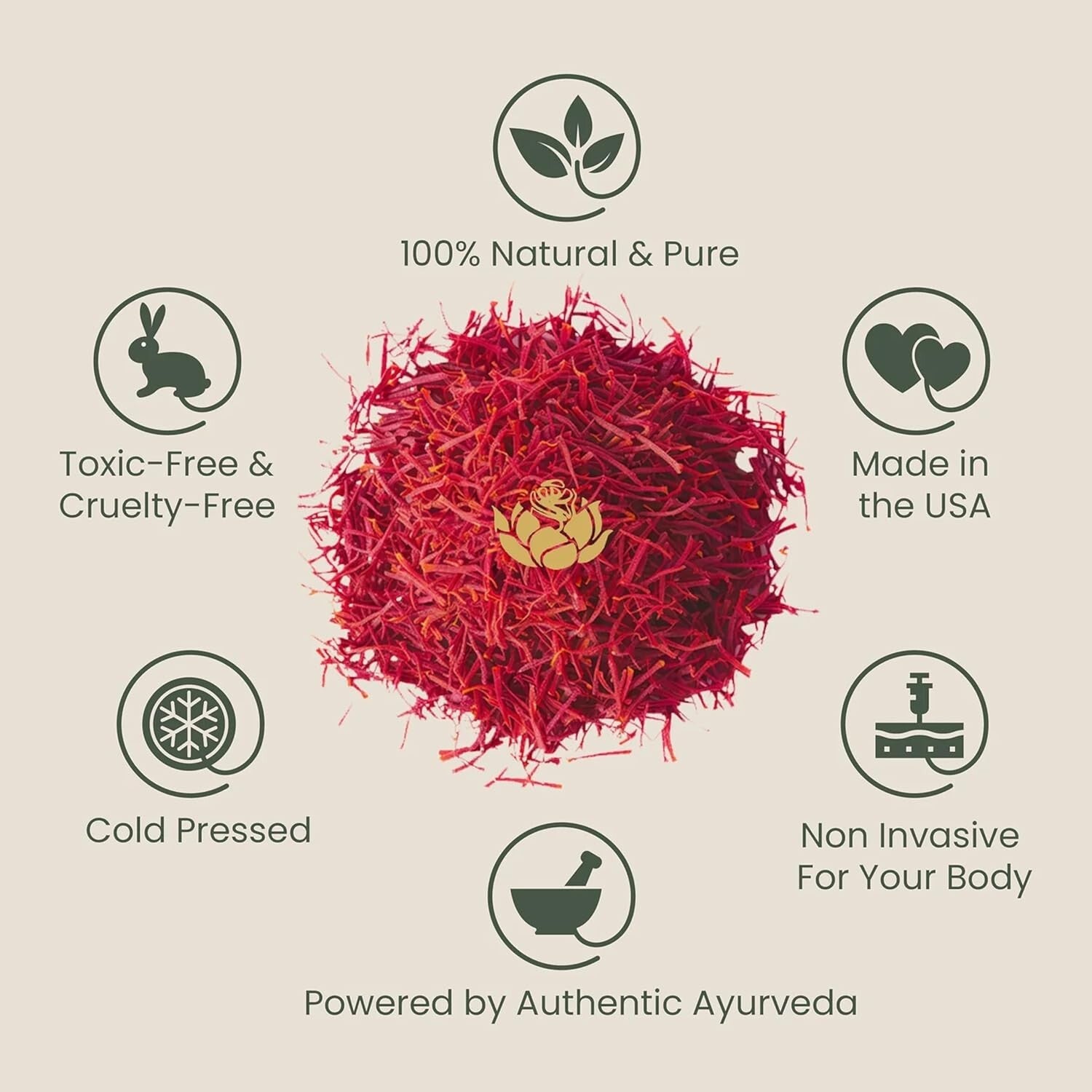 Timeless Kumkumadi Oil with Pure Saffron & Rose Aroma - 18ml Luxury Facial Oil