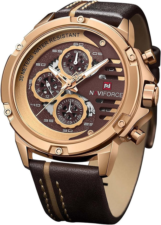 Versatile Men's Waterproof Sport Watch - Quartz Movement with Luminous Hands