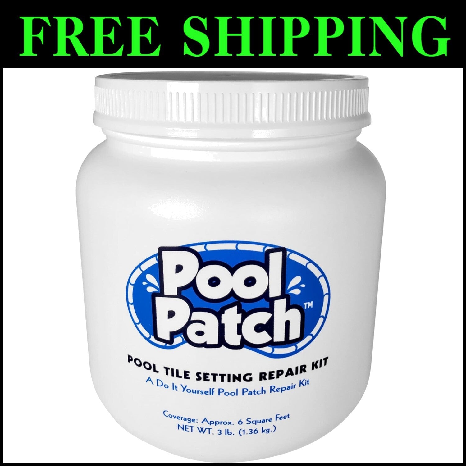 Quick-Drying Pool Tile Adhesive Repair Kit - 3 lb Thinset for Easy DIY Repairs