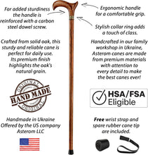 Load image into Gallery viewer, Fashionable 33-Inch Wooden Cane - Handmade Ergonomic Design for Every Lifestyle