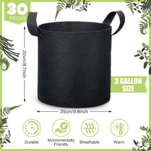 Load image into Gallery viewer, Aeration Fabric Pots 30-Pack 3 Gallon Garden Grow Bags - Resilient and Portable