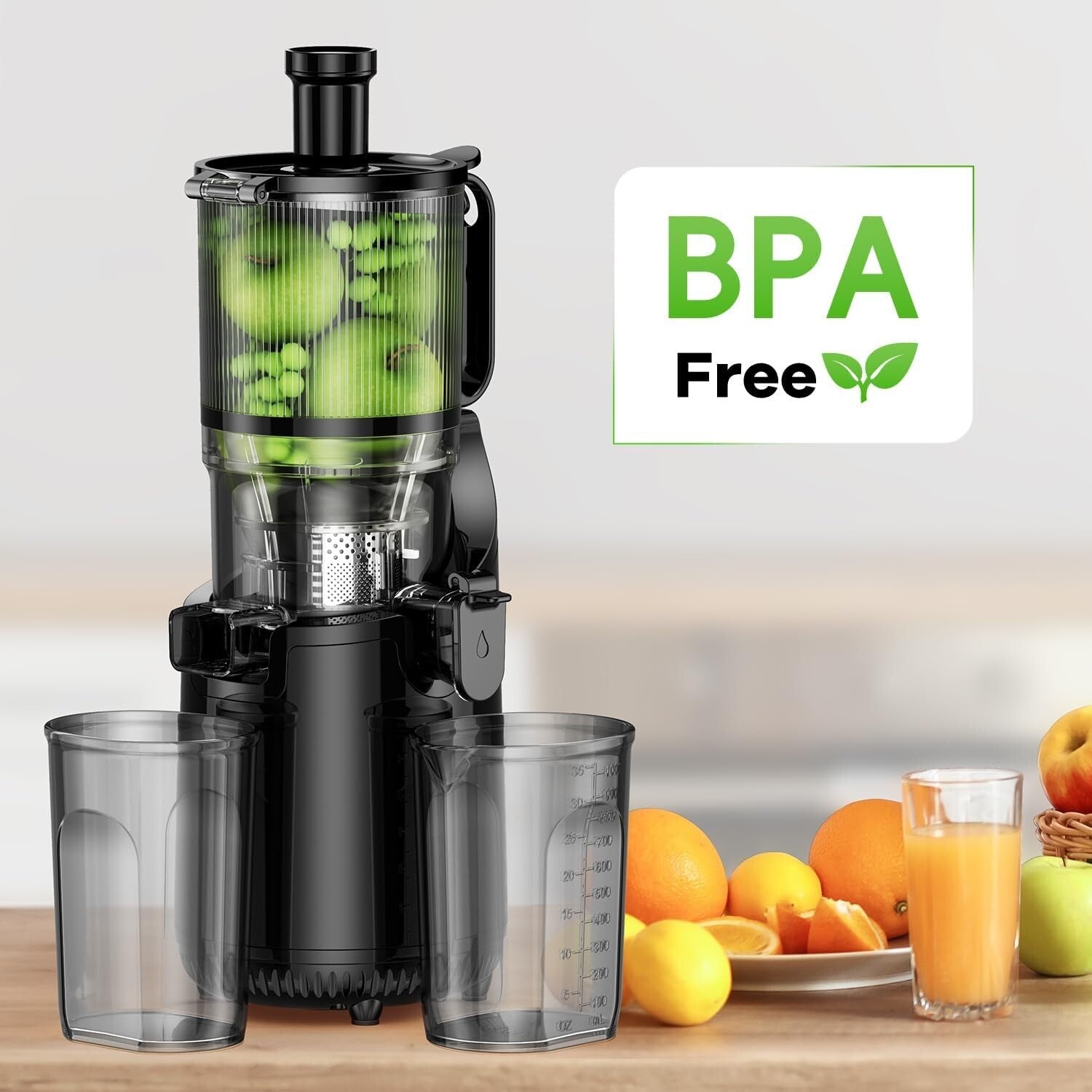 Easy Clean Cold Press Juicer with High Yield Functionality and Safety Features