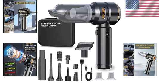 22000PA Portable Cordless Car Vacuum Cleaner - High Power Handheld Convenience