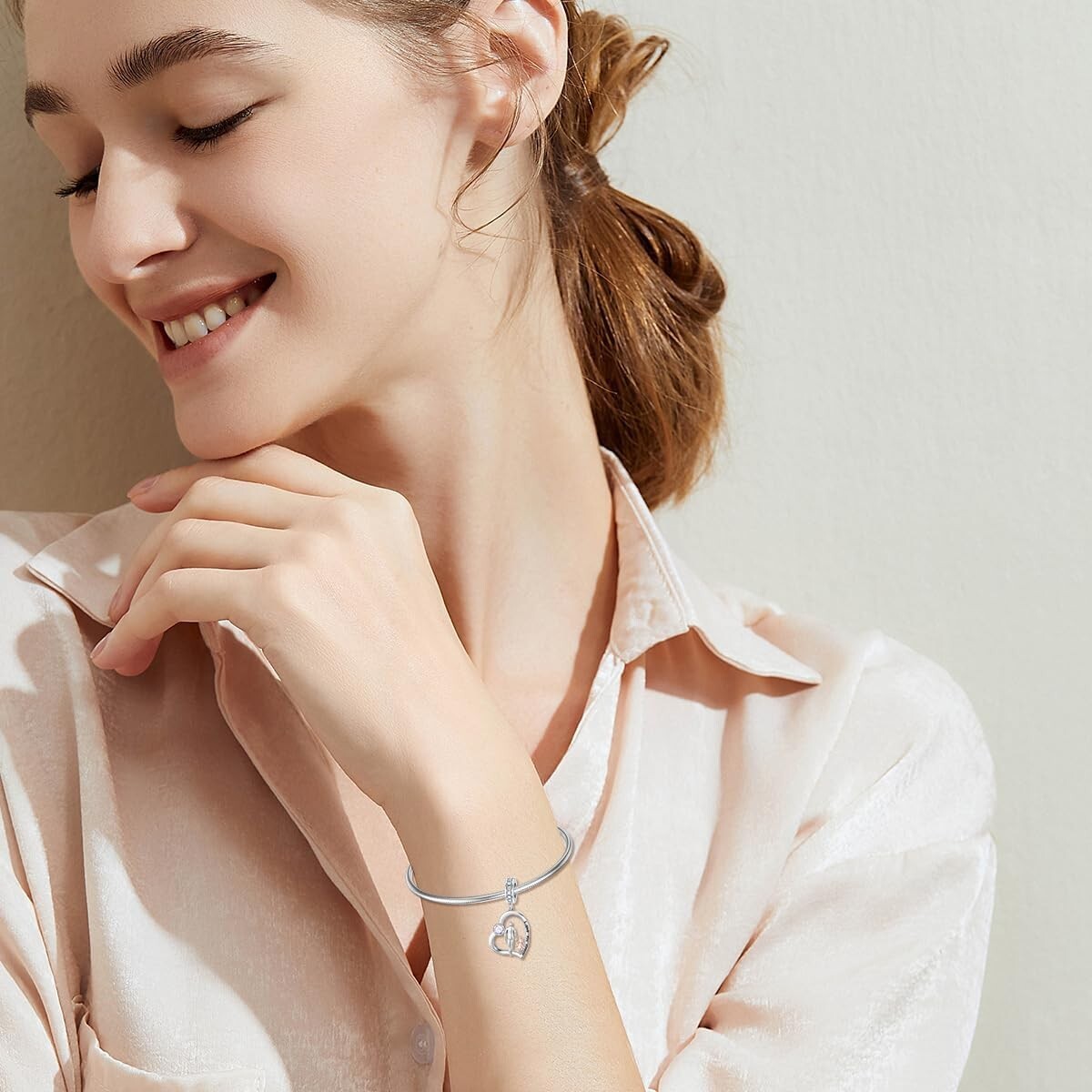 925 Sterling Silver Hypoallergenic Charm – Elegant Gift for Moms and Daughters