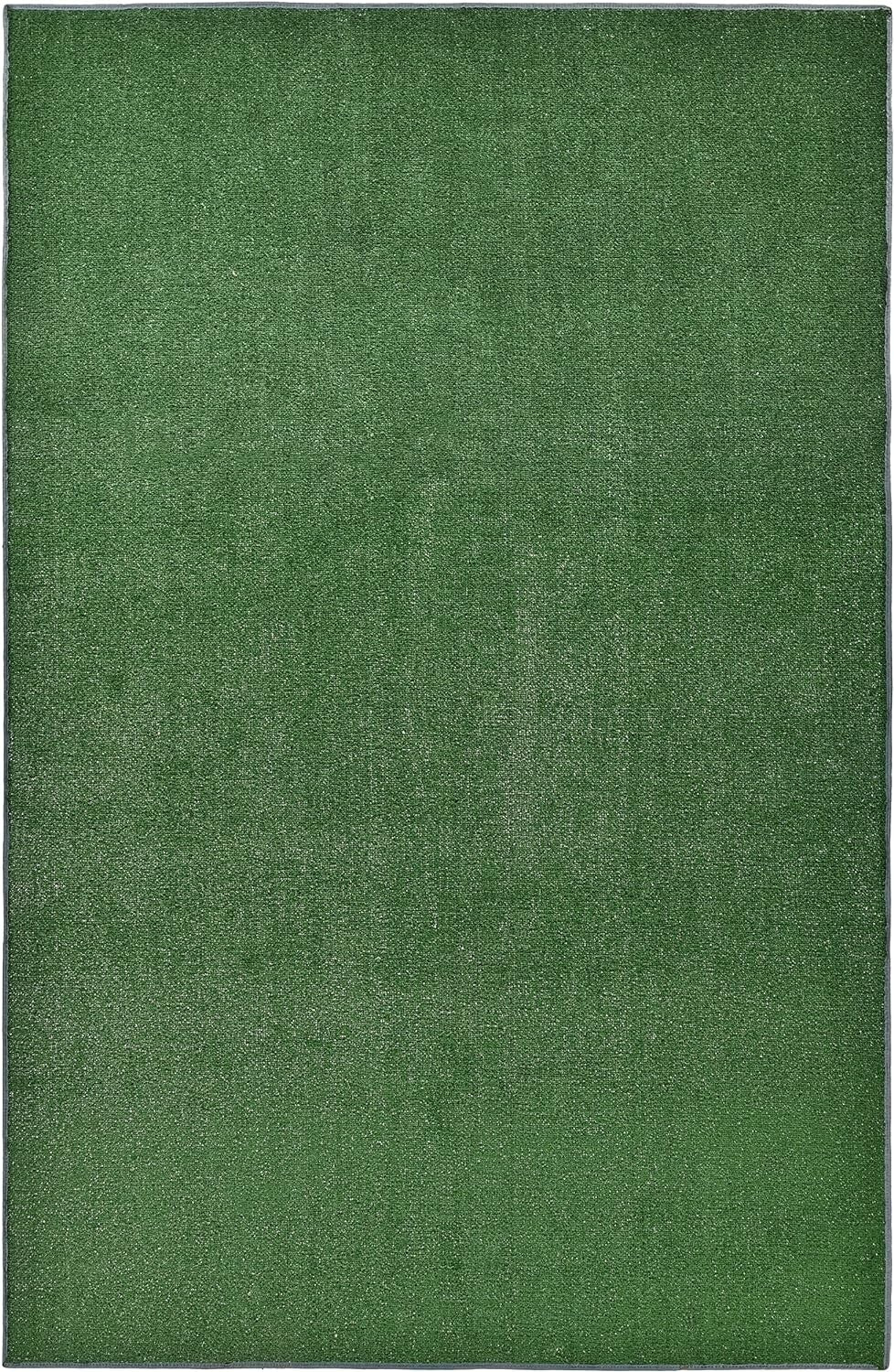 Versatile Green Rectangular Area Rug 6' x 9' for Indoor & Outdoor Spaces
