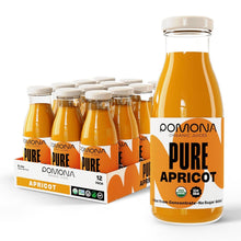 Load image into Gallery viewer, Pomona Organic Apricot Juice - Pure, No Sugar, Cold-Pressed, 12 x 8.4 oz Bottles