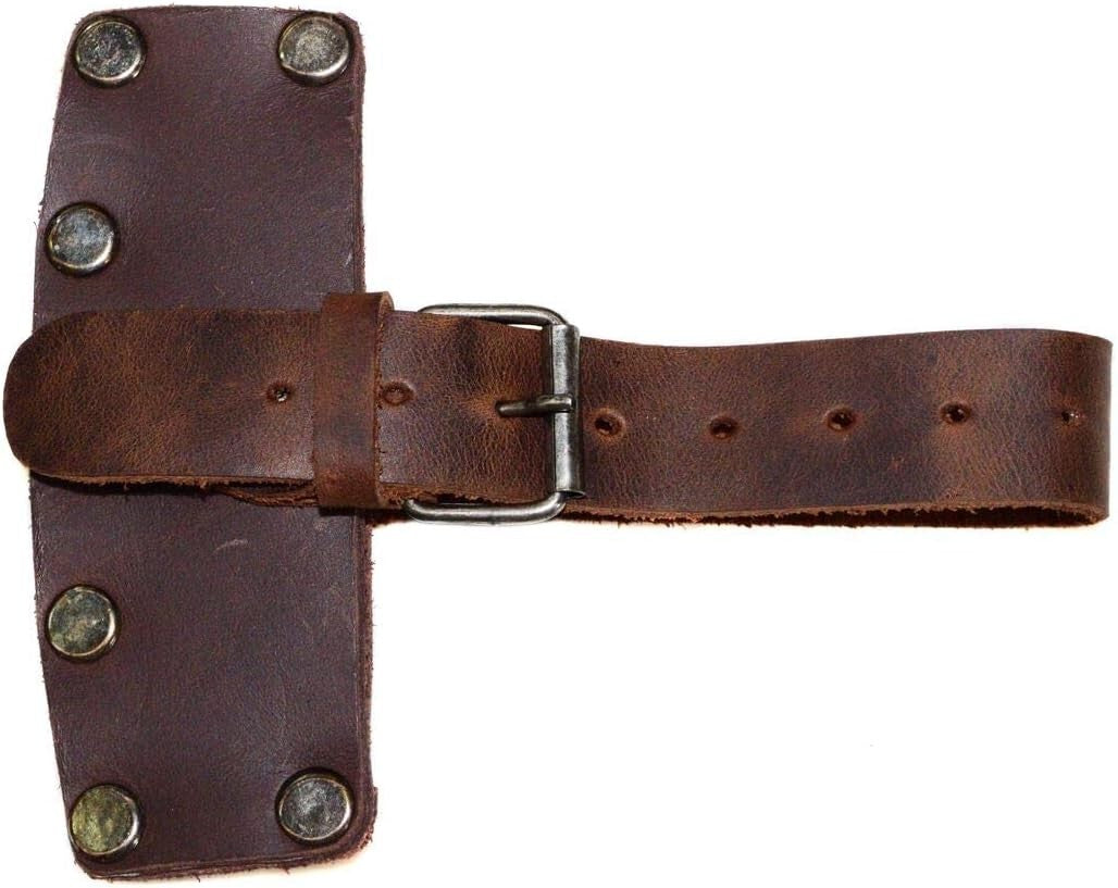Handmade Full Grain Leather Hatchet Sheath with Adjustable Strap - Rustic Charm