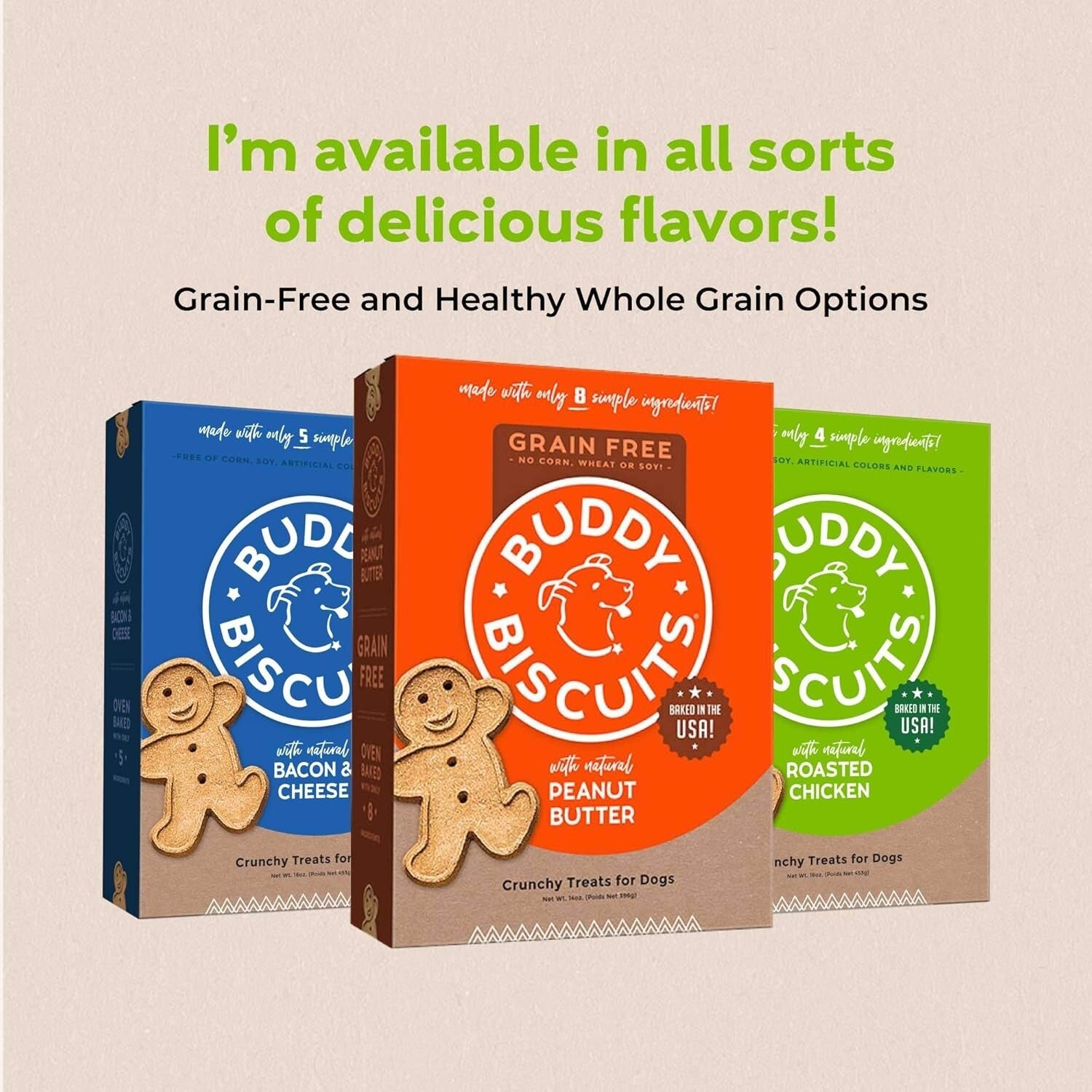 Premium Oven Baked Chicken Dog Treats - 1 lb for All Breeds, Crunchy & Delicious