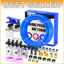 Load image into Gallery viewer, Blue 1/2 Inch OD PU Air Tubing Kit - 32M (100ft) for Pneumatic Applications