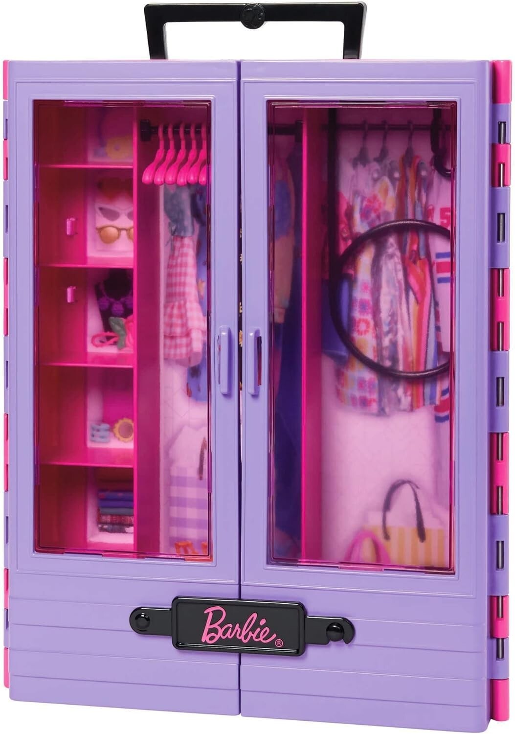 Doll Wardrobe Organizer: Fashionistas Ultimate Closet with 3 Stylish Outfits
