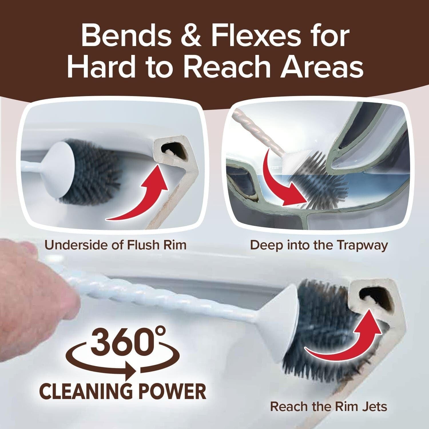 As-Seen-On-TV Unicorn Motorized Toilet Brush - 360° Cleaning Power Made Easy