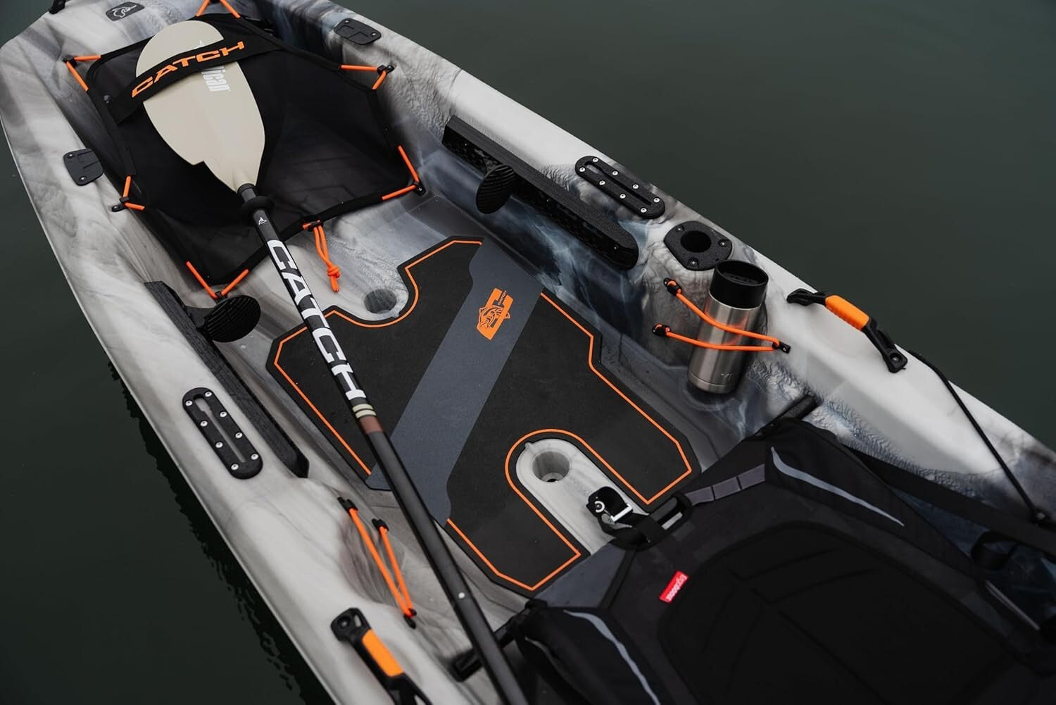 Adjustable Fiberglass Kayak Paddle with Retractable Hook - Perfect for Fishing