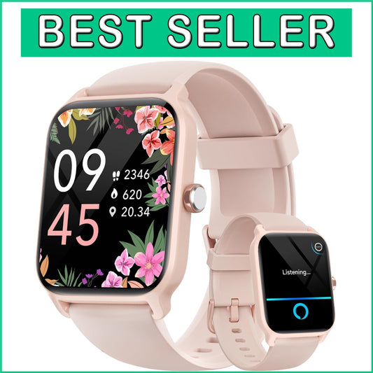 Waterproof Smartwatch for Women: 24/7 Health Monitoring & Long Battery Life
