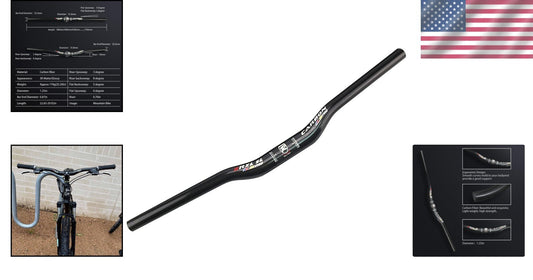 Durable & Lightweight Carbon Fiber MTB Handlebar 680-760mm Riser/Flat Options