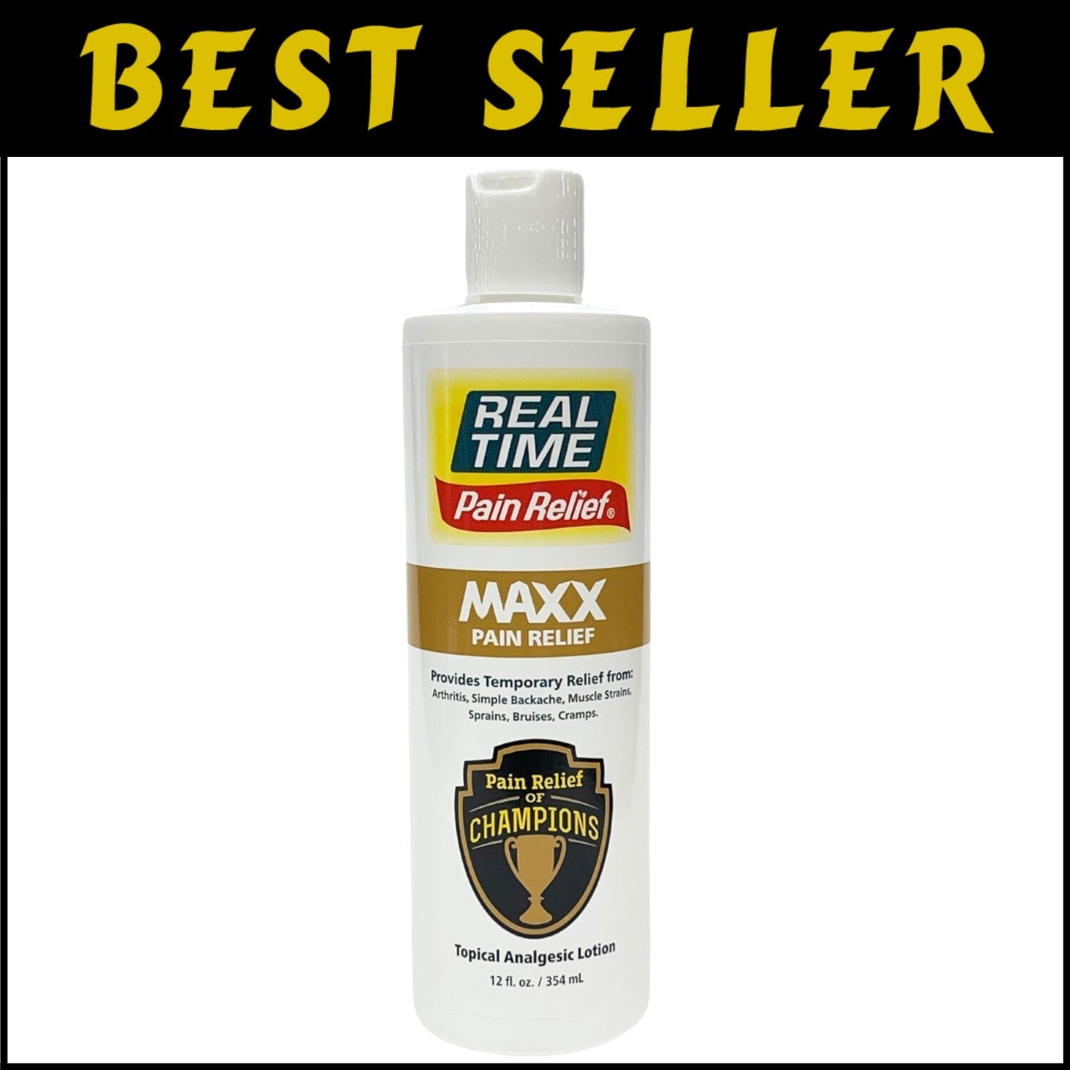 Premium 12 Oz Maxx Pain Relief Lotion - Effective Formula Made in the USA