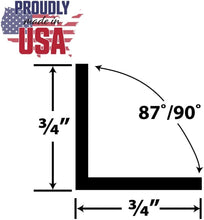Load image into Gallery viewer, 3/4" x 3/4" Matte Black Angle Moulding - Scratch-Resistant, 36" Lengths