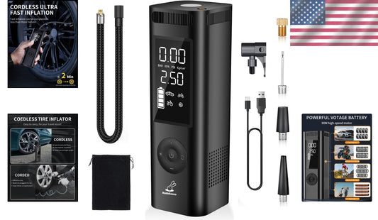 Smart Digital Tire Inflator with Auto Shut-off - Ideal for Cars and Sports