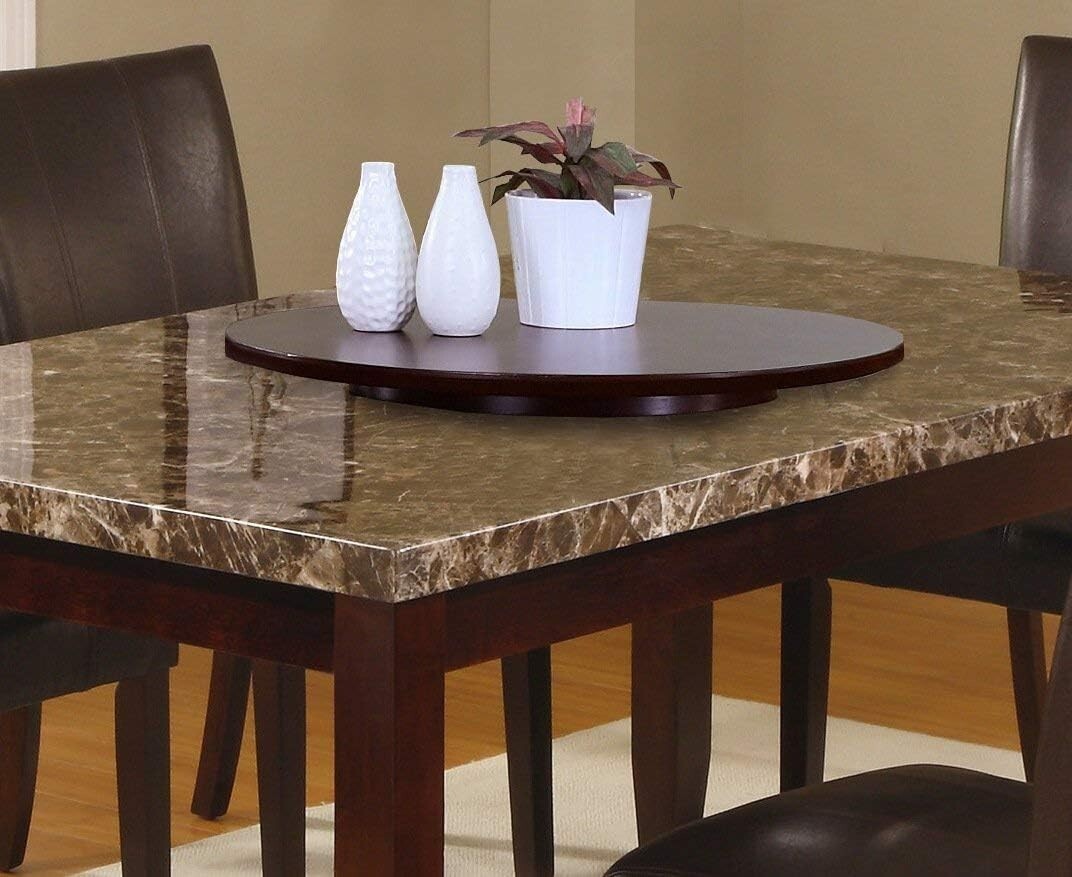 Espresso Finish 21-Inch Spinning Lazy Susan for Elegant Dining Experience