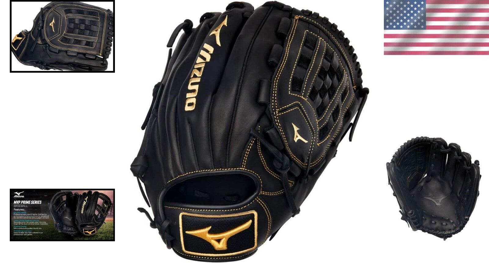 Youth 12 Inch Baseball Glove - Premium Smooth Leather with PlusGrip Technology