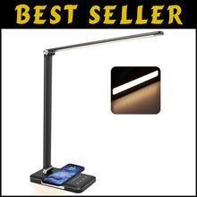 Load image into Gallery viewer, Multi-Functional LED Desk Lamp - Fast Charger, Eye-Caring Light &amp; Modern Design