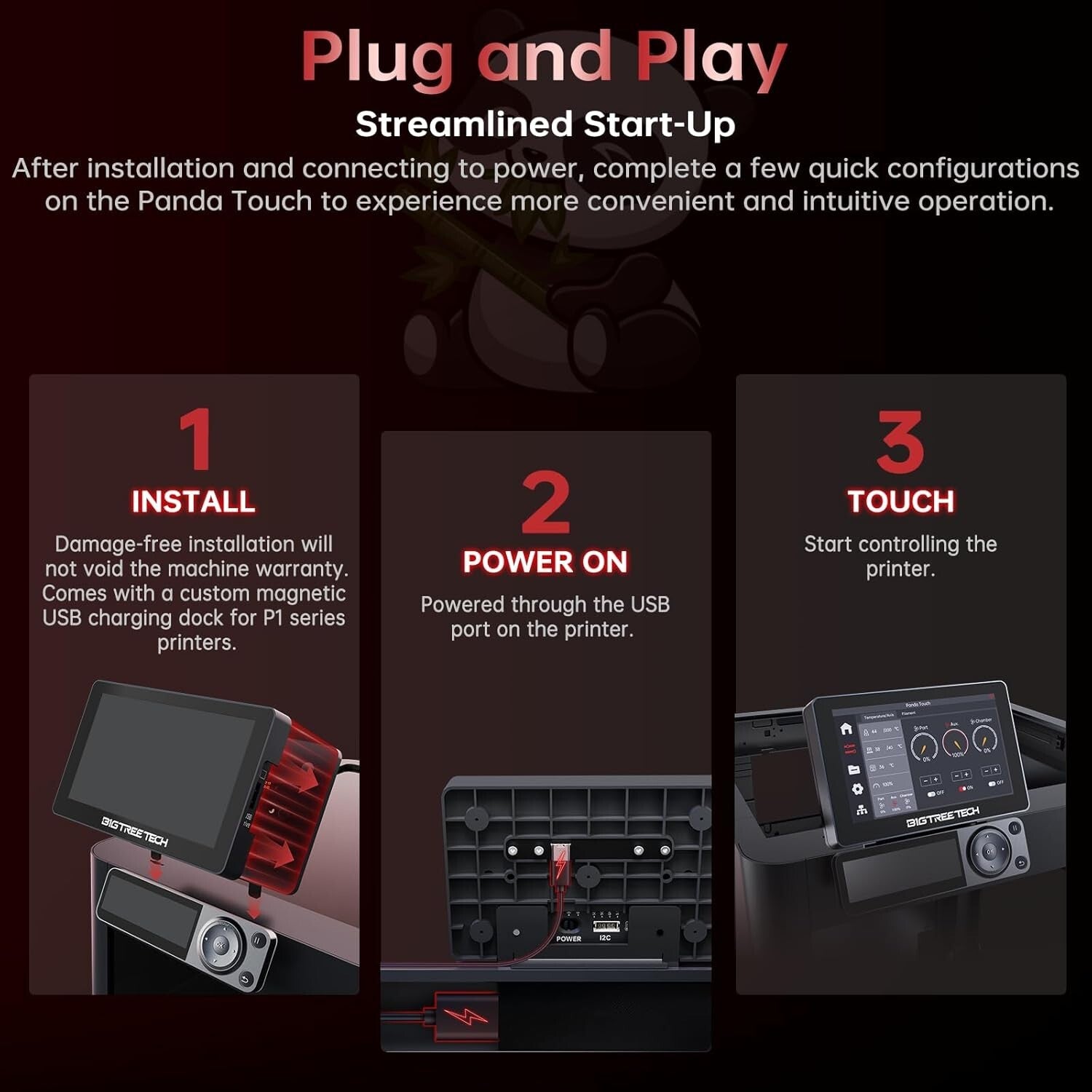 BIGTREETECH Panda Touch V1.0: Intuitive Touchscreen for 3D Printing Mastery