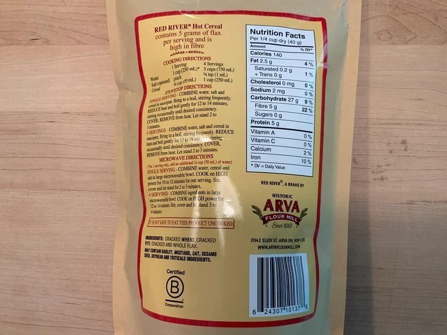 Natural Cracked Wheat Hot Cereal 5-Pack - No Additives, All Canadian