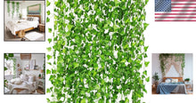 Load image into Gallery viewer, Versatile 72-Pack Fake Hanging Ivy Vines - Indoor/Outdoor Decoration Supply