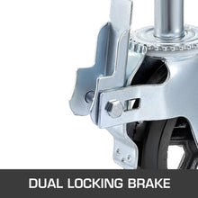 Load image into Gallery viewer, Durable 8 x 2 Inch Heavy-Duty Swivel Casters with Double Lock - 1100LBS Capacity